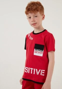 LELA Regular Fit T-Shirt And Shorts - Trainingspak - Red/Black -Algemene Winkel Voor Kindermode 58ca683b93a64c7db88525a856654a71