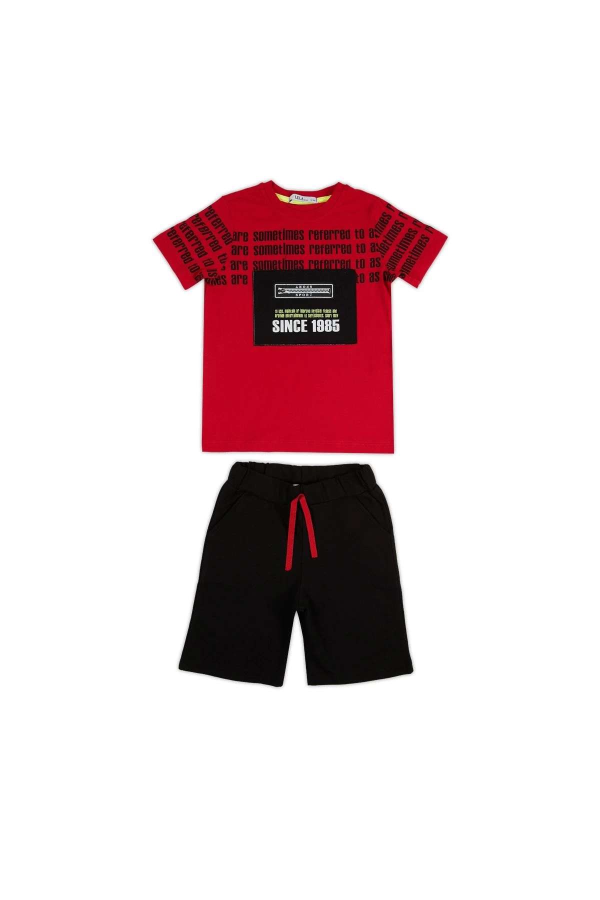 LELA Regular Fit Shorts And T-Shirt - Shorts - Red 6 LELA Regular Fit Shorts And T-Shirt - Shorts - Red - Afbeelding 6