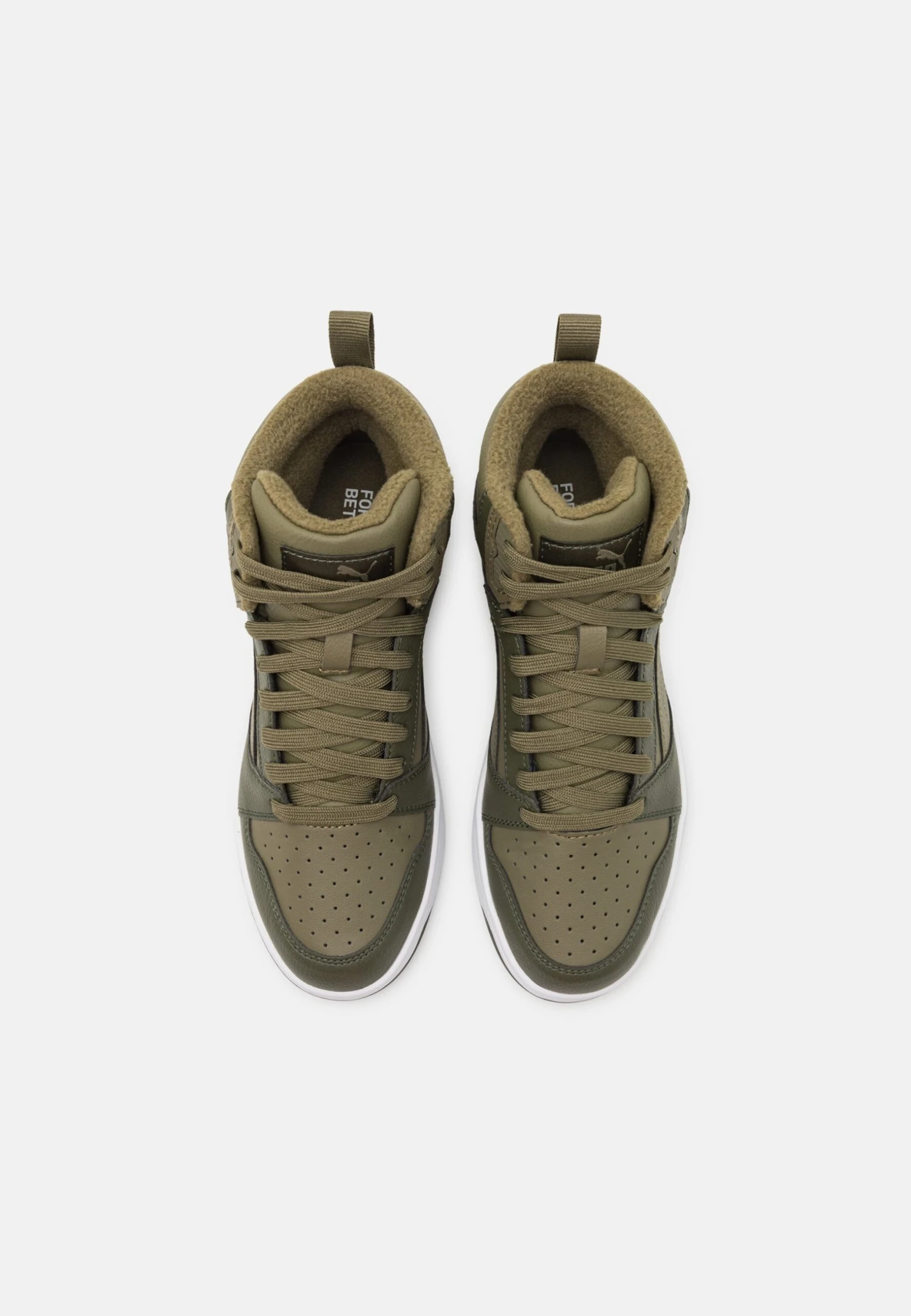 Puma Rebound V6 Mid Jr Unisex - Sneakers Hoog - Alpine Snow/Sand Dune/White 4 Puma Rebound V6 Mid Jr Unisex - Sneakers Hoog - Alpine Snow/Sand Dune/White - Afbeelding 4