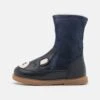 Friboo Leather - Snowboots- Dark Blue